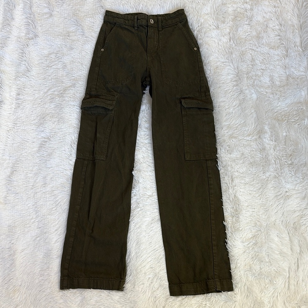 Zara Green High Rise Jeans‎